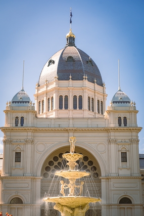 澳大利亚墨尔本古建筑喷泉摄影图片